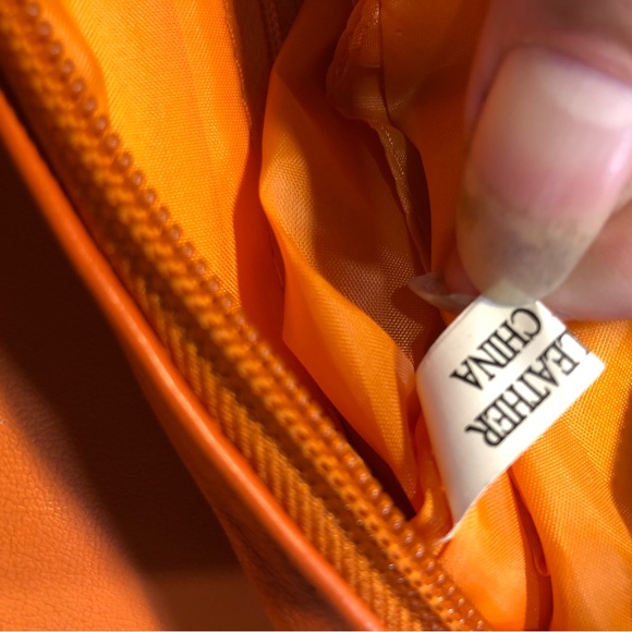 Orange Leather Shoulder Bag Purse unbranded - Picture 12 of 16